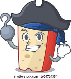 cool and funny dutch cheese cartoon style wearing hat