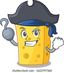 cool and funny emmental cheese cartoon style wearing hat