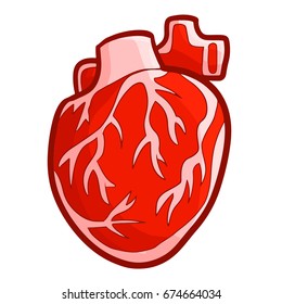 Cool and funny human's heart - vector.