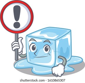 cool and funny ice cube raised up a Sign