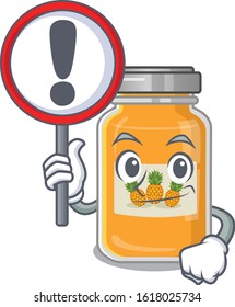 cool and funny pineapple jam raised up a Sign