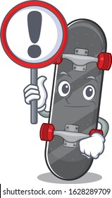 cool and funny skateboard raised up a Sign