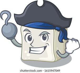 cool and funny sugar cube cartoon style wearing hat