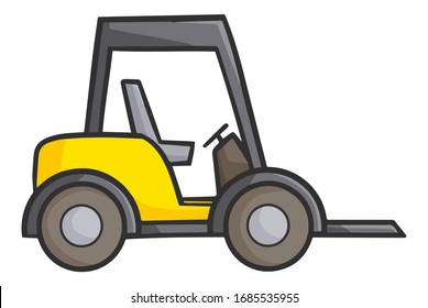 forklift cartoon clipart for free