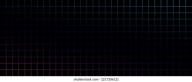 cool futuristic gradient color grid pattern on dark black background