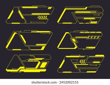 Cool futuristic user interface frame design
