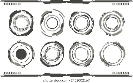 Cool futuristic user interface frame design
