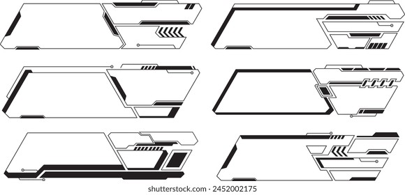 Cool futuristic user interface frame design
