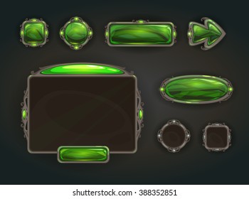 Cool Game User Interface Vector Assets, Medieval War GUI Concept