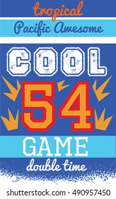 cool game,t-shirt print poster vector
