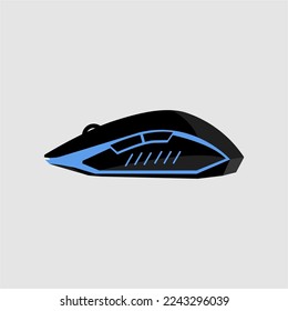 cool gaming mouse vector from the side. suitable for your product advertisement image.