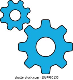 Cool gear wheel, engineering and technology design filled outline icon