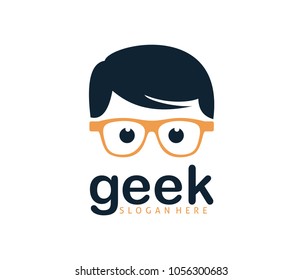 Nerd Geek Face Ape Monkey Logo Stock Vector (Royalty Free) 1191269677 ...