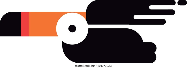 Coole geometrische Flugfähigkeit abstraktes Vektorsymbol
