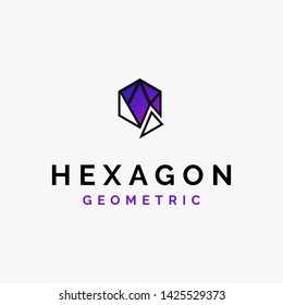 cool geometric hexagon logo design