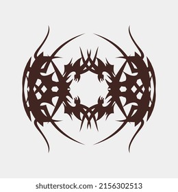 tatuaje fresco geométrico afilado adorno vector temible tatuaje de espalda tatuaje de pecho para decoración corporal