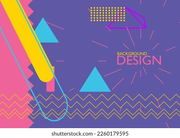 Cool geometrical graphic retro theme cover. Minimal geometric elements poster design. Vintage abstract shapes template for poster banner.