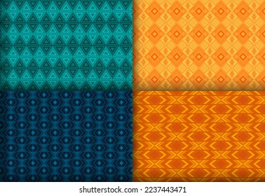 Cool geometry rhombus seamless tracery collection. Turkish motif ethnic patterns. Rhombus zigzag geometric vector repeat backdrop package. Monochrome background templates.