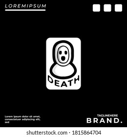 Cool ghost illustration for poster, sticker, logo, or apparel merchandise.With tribal and hipster style.