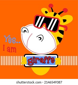 Cool giraffe baby vector design