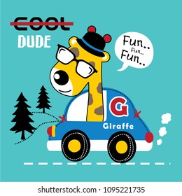 cool giraffe,vector illustration