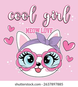cool girl team meow love cute