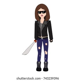 cool girl vector