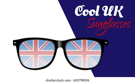 Cool glasses filter with the national flag of the United Kingdom to add to your pictures