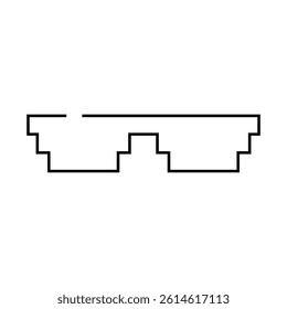cool glasses optical line icon vector. cool glasses optical sign. isolated contour symbol black illustration