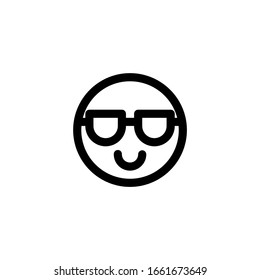 Cool Glasses Smile Emoticon Icon Vector Stock Vector (Royalty Free ...