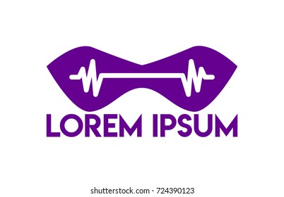 Cool glasses with a wave on them / DJ visual identity
