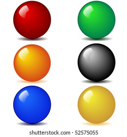 Cool glassy vector balls