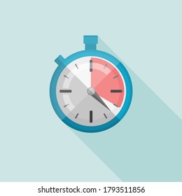 A cool glossy stopwatch illustration with a red time area.