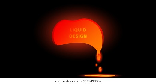 Cool glowing background. Colorful template with liquid elements and neon lights