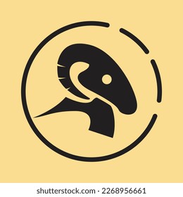 Cool Goat Head Logo Icon