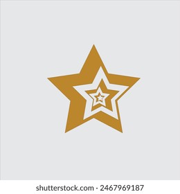 Cooles Gold-Star-Design, schlicht und elegant