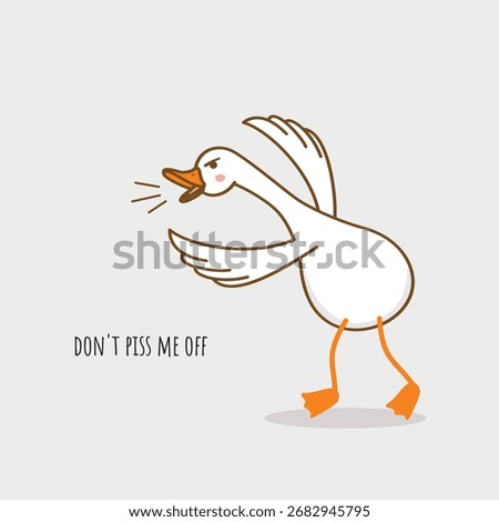
Cool goose. Don't piss me off. screaming, angry, infuriated, irritated, scolding, shouting, goose, goose sticker, hug, funny sticker, bird, emotions, fabric print, case, scrapbooking, background