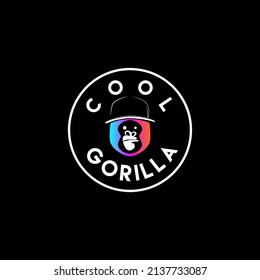 Cool gorilla. Simple logo template.