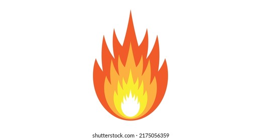 A cool and graded fire logo or icon that is suitable for graphic design symbols for hazardous materials or quickly ignite or explode