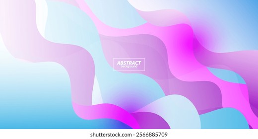 Cool gradient bright colorful background with geometric 3D waves and simple pattern elements. Colorful wave design. Simple yet elegant concept. eps10