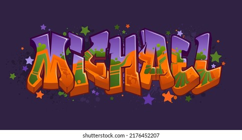 A Cool Graffiti Art Design with vibes from the vibrant urban street art style. Michael

Each object are grouped so you can rearrange your design with ease. Perfect for your next project.