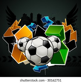 Cool graffiti image with balls