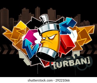 Cool graffiti image with can