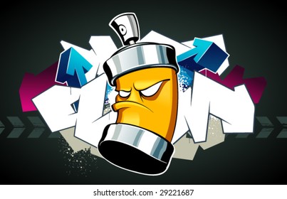 Cool graffiti image with can