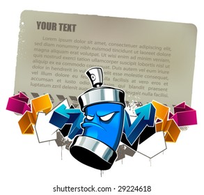 Cool graffiti image with place for your text