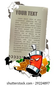 Cool graffiti image with place for your text