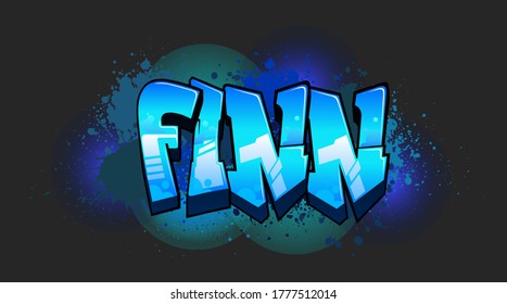 A cool Graffiti styled Name design. 
Legible letters for all ages. 