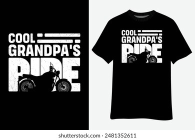 Cool Grandpas Ride Motorcycle T-Shirt Design