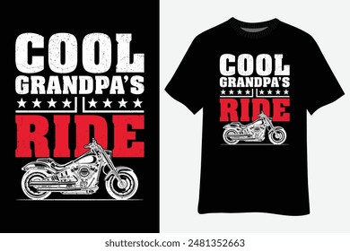 Cool Grandpas Ride Motorcycle T-Shirt Design