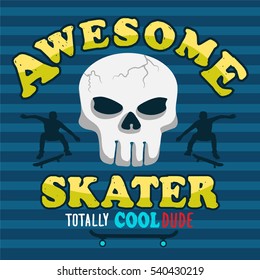 Cool graphic design with skull and typography.